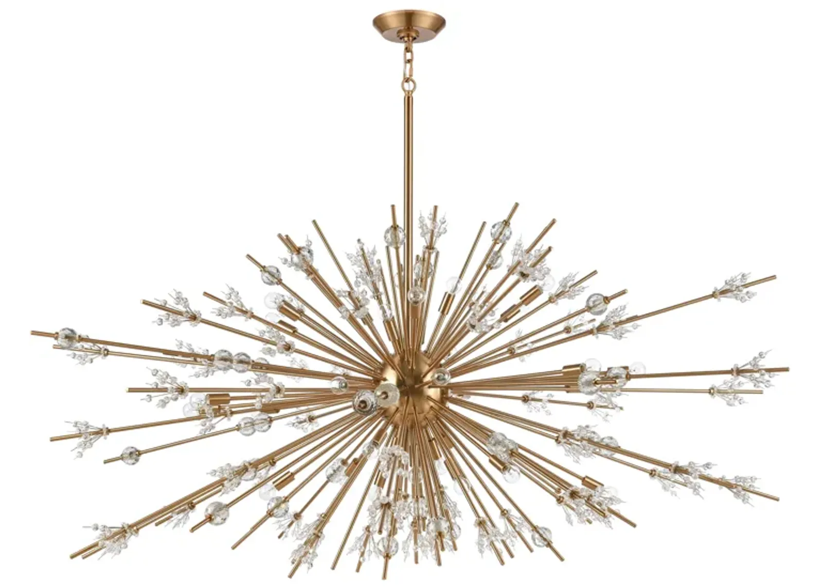 Starburst 72'' Wide 31-Light Gold Chandelier