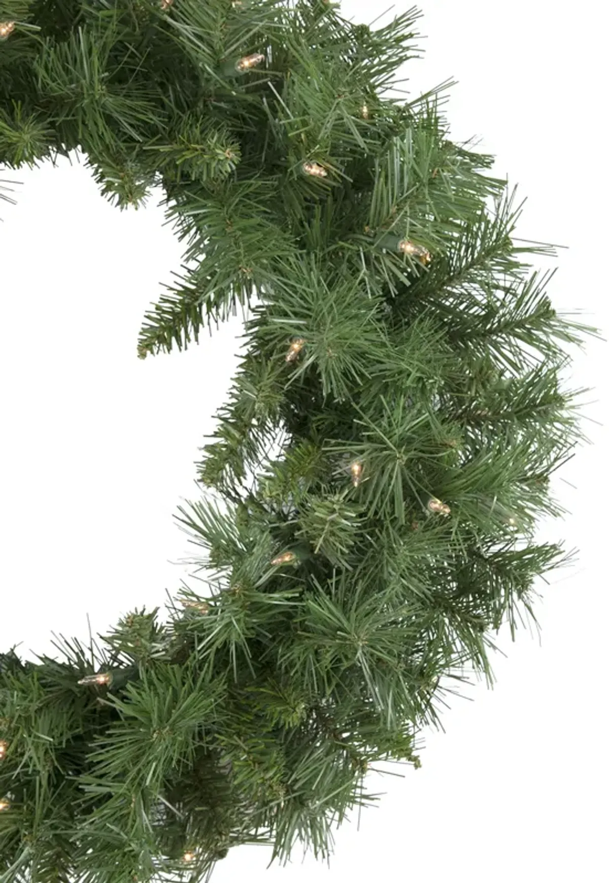 Pre-lit Chatham Pine Artificial Christmas Wreath  24-Inch  Clear Lights