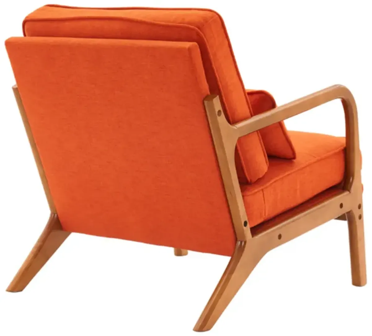 Modern Upholstered Lounge Chair with Armrests for Living Room or Bedroom