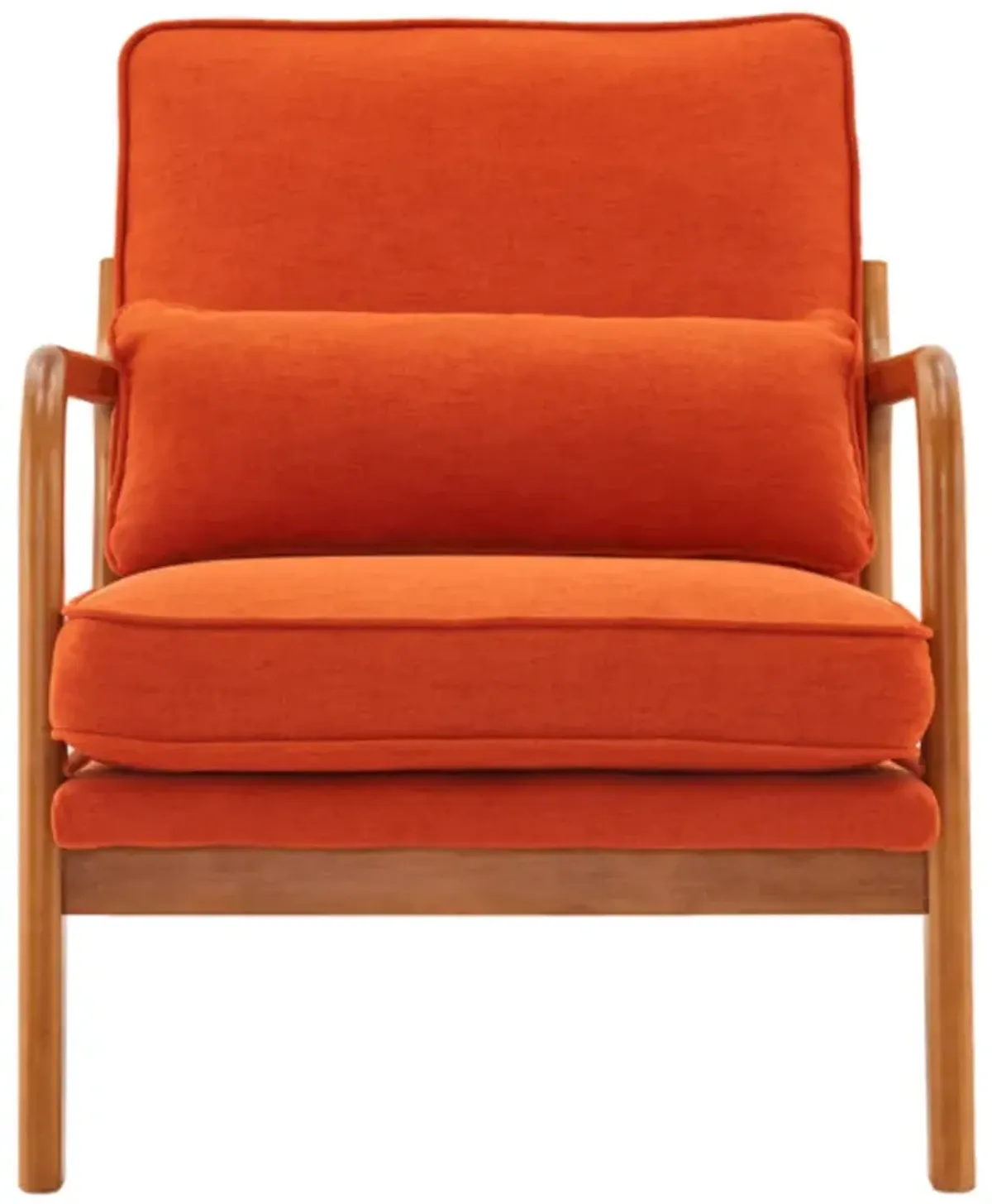 Modern Upholstered Lounge Chair with Armrests for Living Room or Bedroom