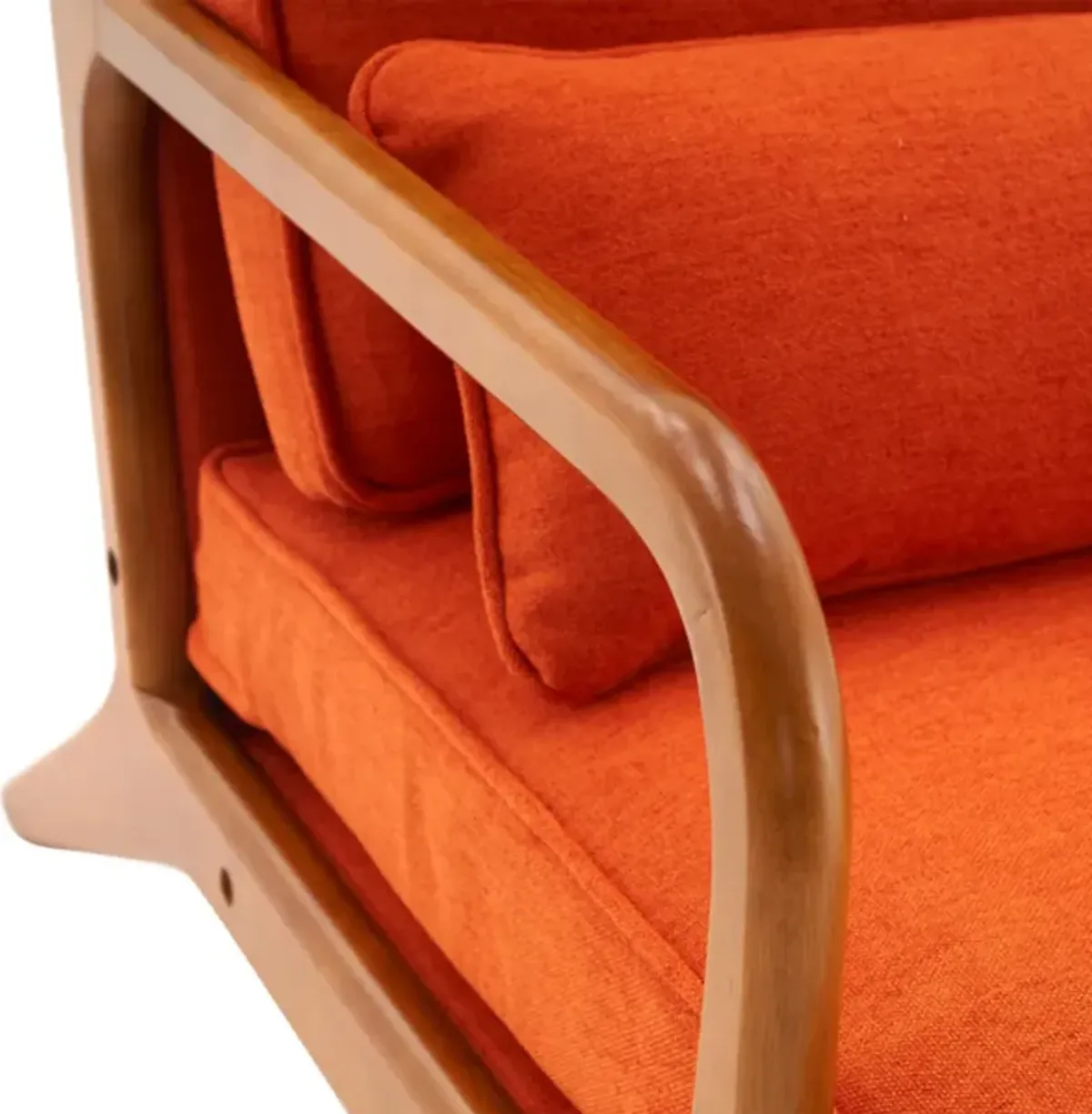 Modern Upholstered Lounge Chair with Armrests for Living Room or Bedroom