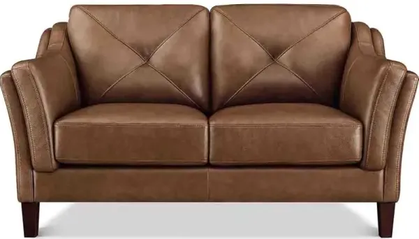 Mavery Top Grain Leather Loveseat
