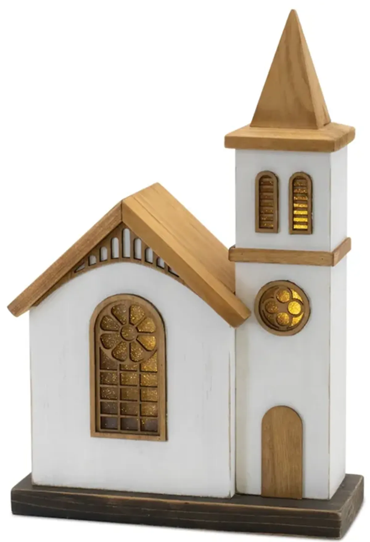 LED Lighted Winter Church Decor for Tabletop or Mantel Holiday Display