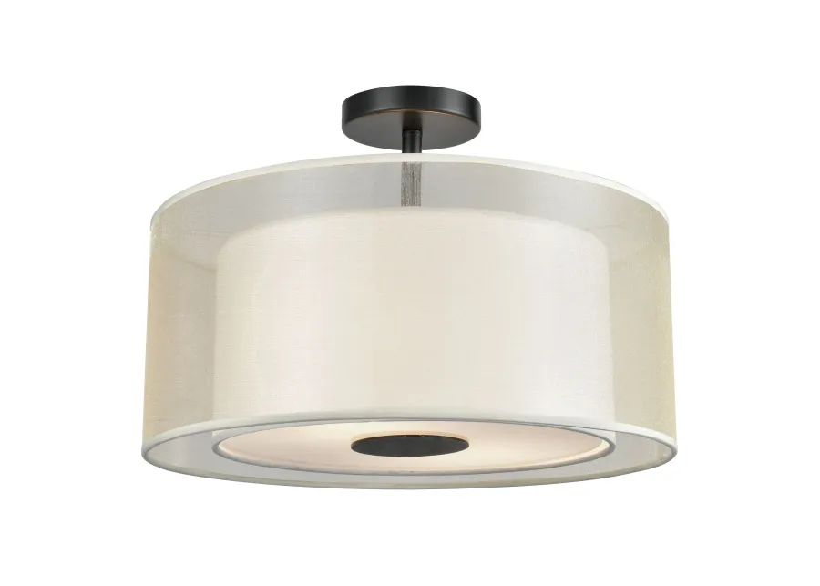 Ashland 16" Wide 2-Light Semi Flush Mount