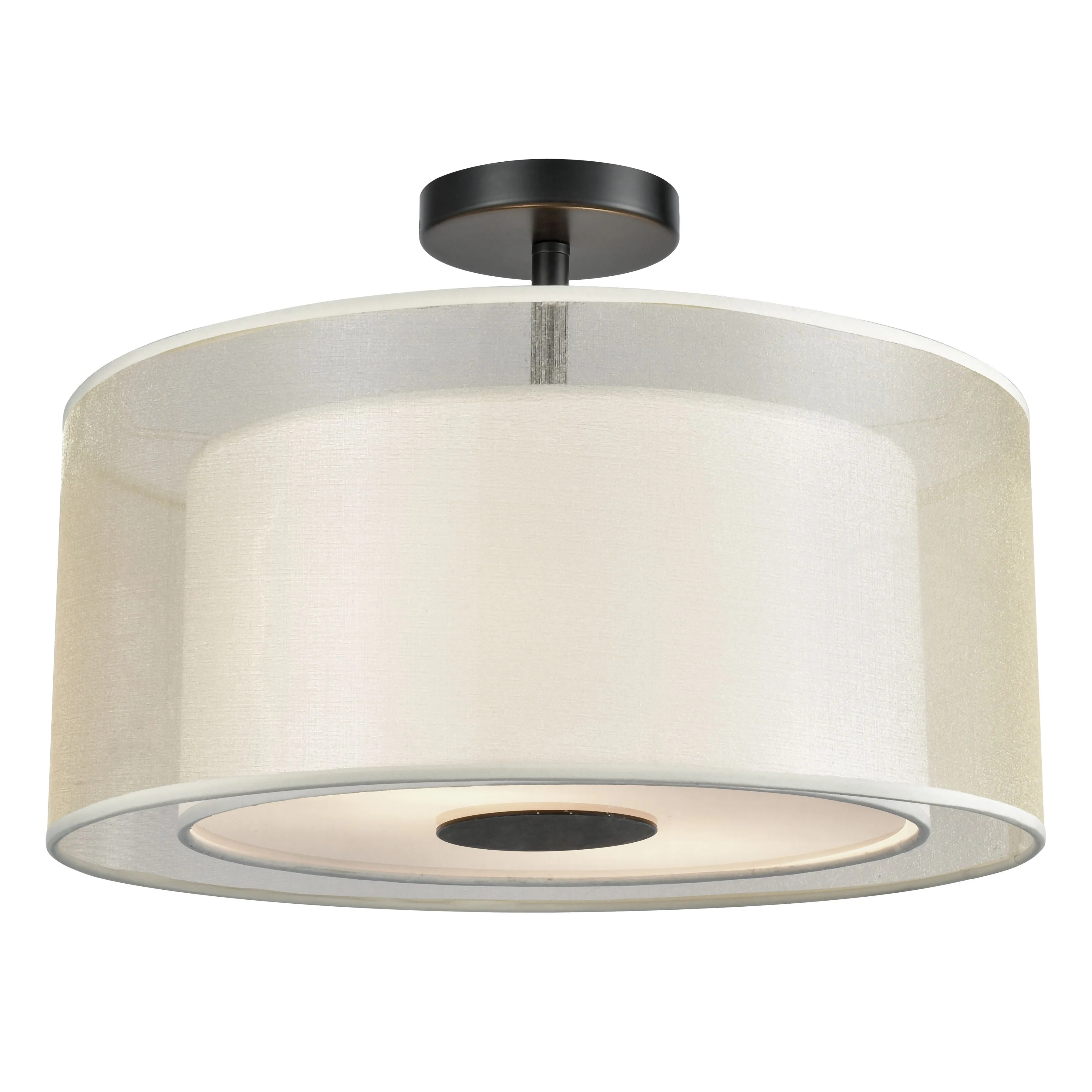 Ashland 16" Wide 2-Light Semi Flush Mount