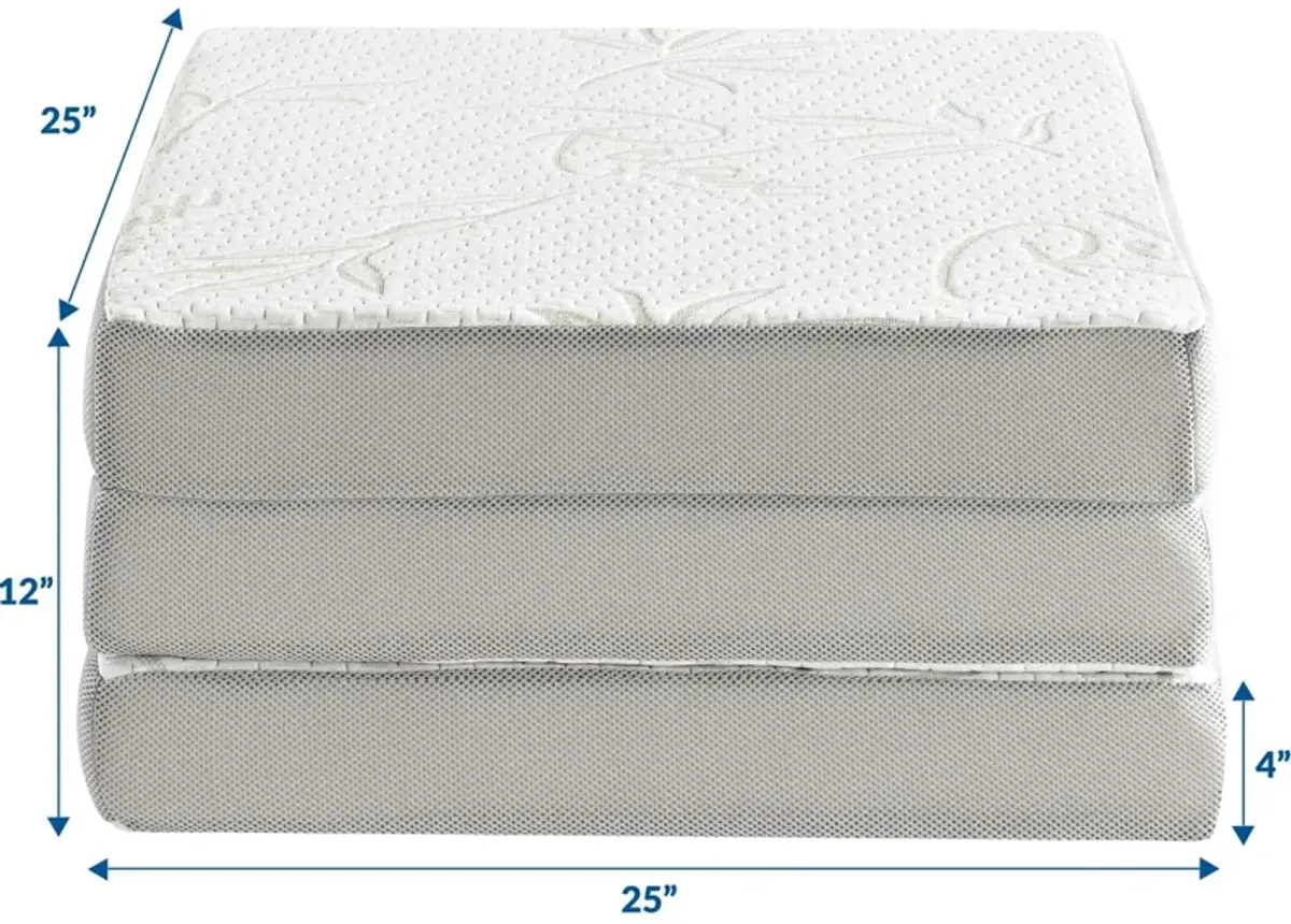 Relax 25 x 75 x 4 Tri-Fold Mattress Topper