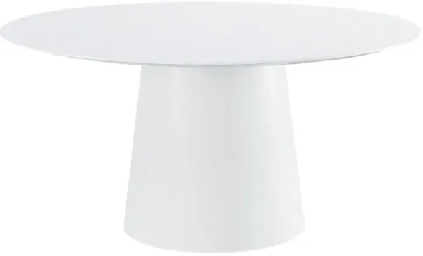 Pauline White Ash 62" Round Dining Table