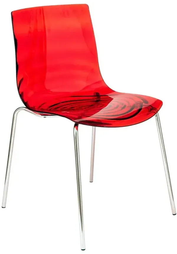 LeisureMod Astor Water Ripple Design Dining Chair