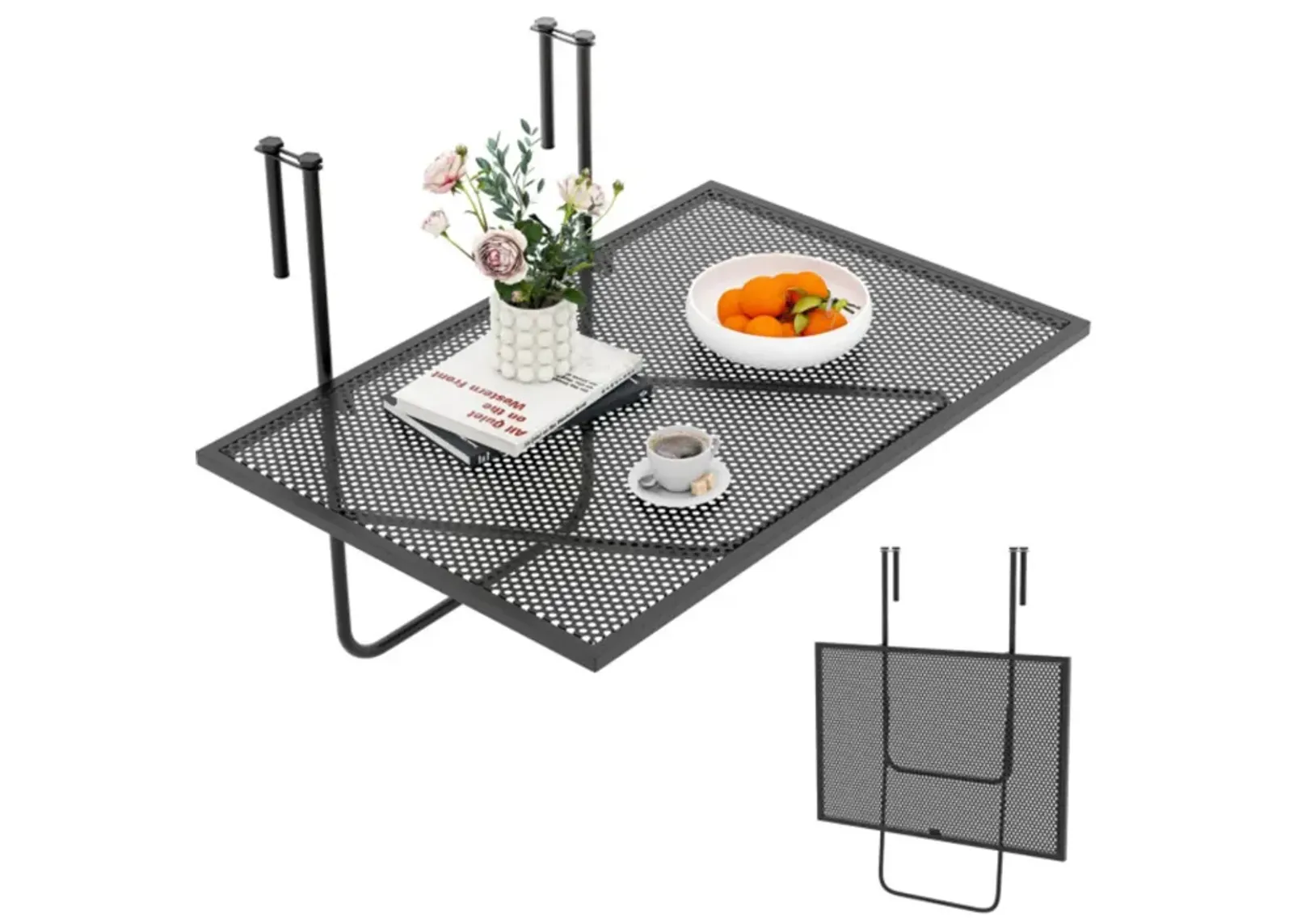 Hivvago Outdoor Folding Hanging Table with Metal Frame