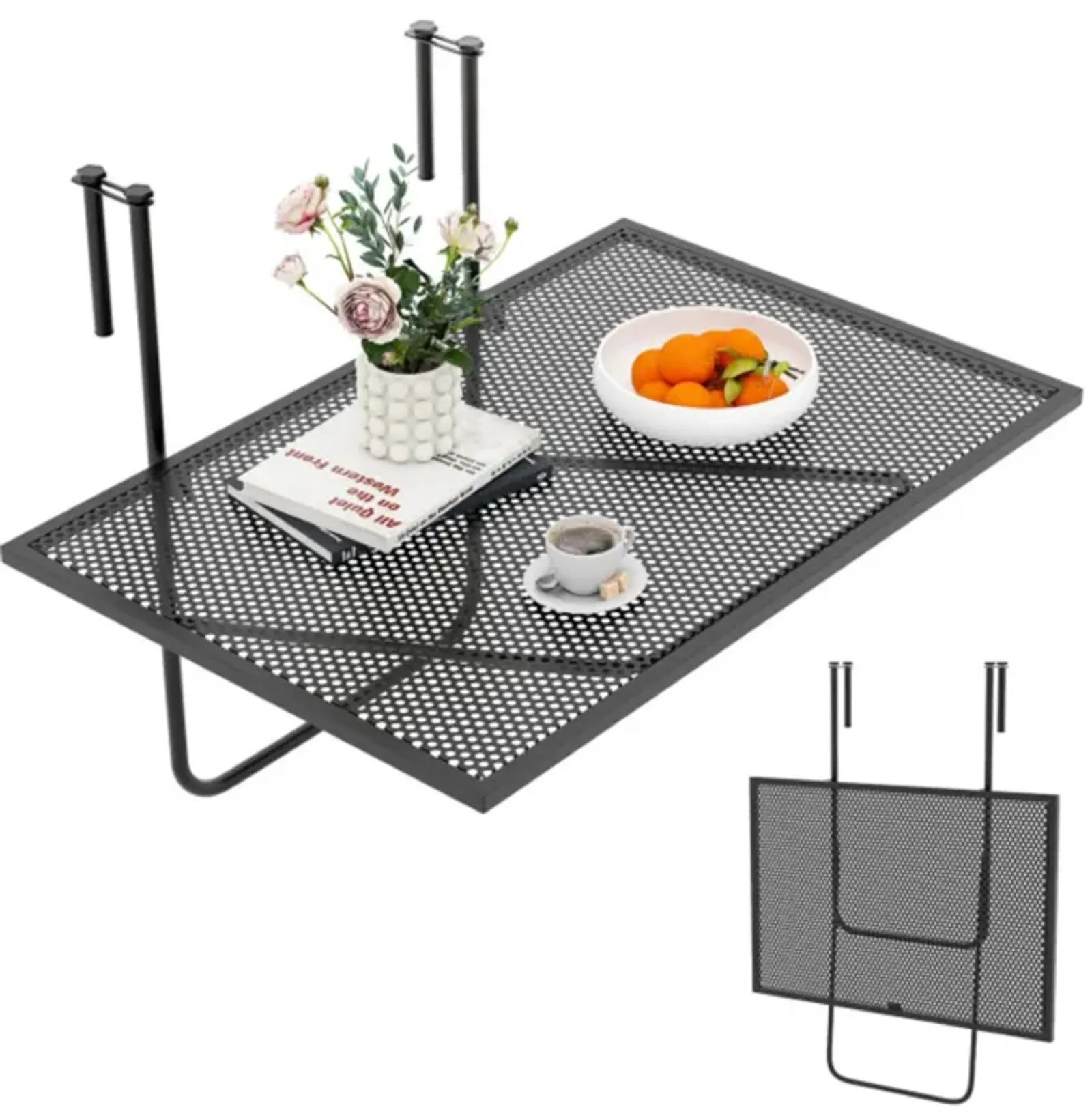 Hivvago Outdoor Folding Hanging Table with Metal Frame