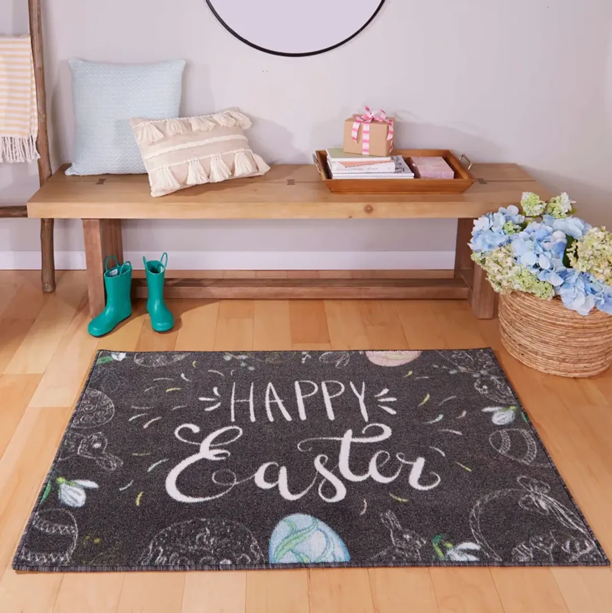 Happy Easter Multi 2' 6" x 4' 2" Kitchen Mat