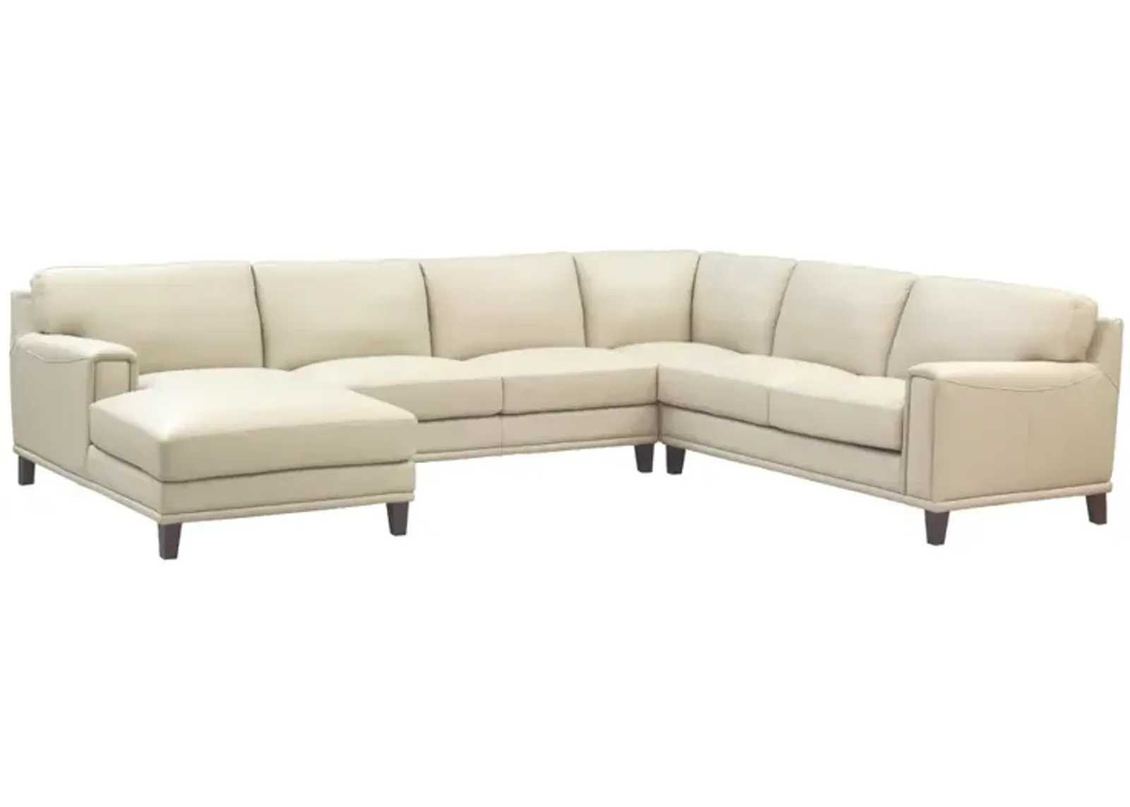 Hayward Top Grain Leather U-Shaped Sectional with Left Chaise