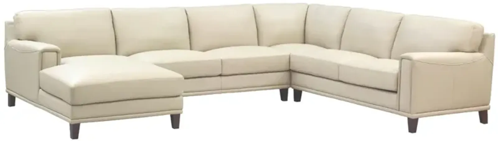 Hayward Top Grain Leather U-Shaped Sectional with Left Chaise