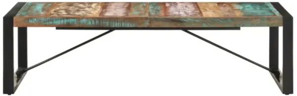 vidaXL Coffee Table 55.1"x27.6"x15.7" Solid Reclaimed Wood