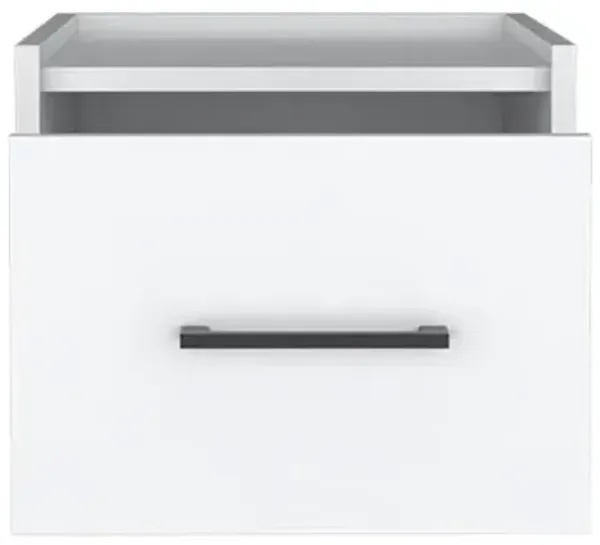 Floating Nightstand, Space-Saving Design with Handy Drawer and Surface