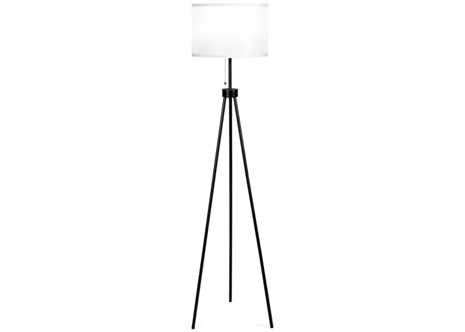 Modern Metal Tripod Floor Lamp with Chain Switch