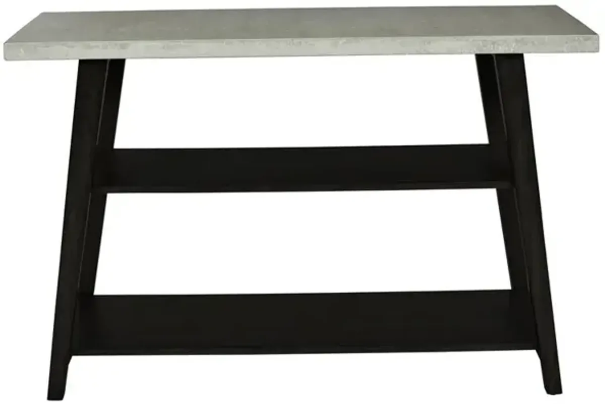 Sofa/Console Table, Concrete Gray/Black