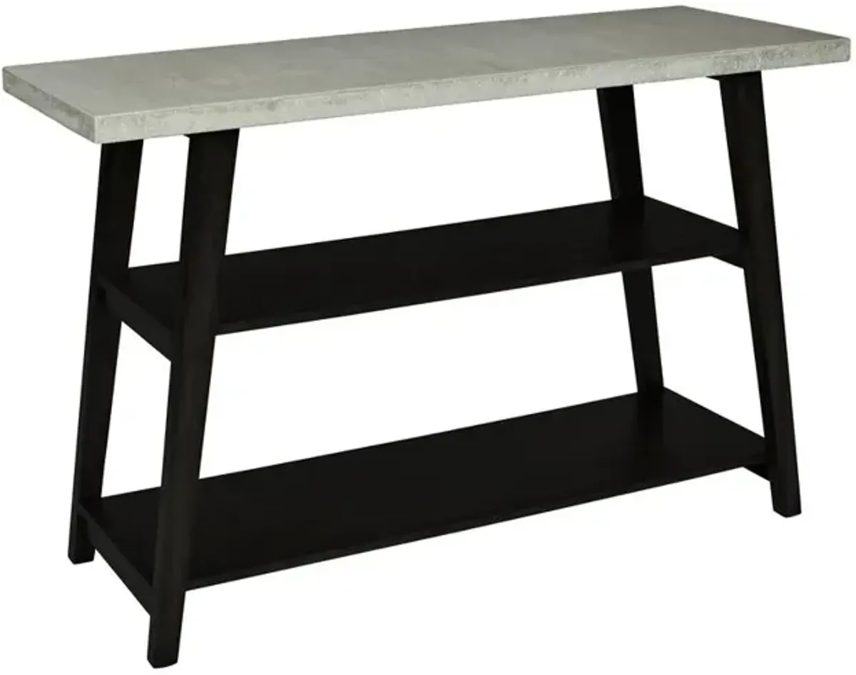 Sofa/Console Table, Concrete Gray/Black