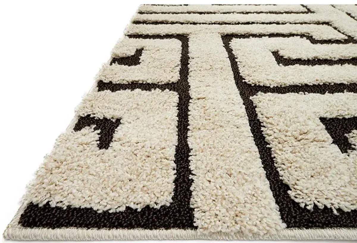 Enchant EN28 Ivory/Dark Brown 5'3" x 7'7" Rug