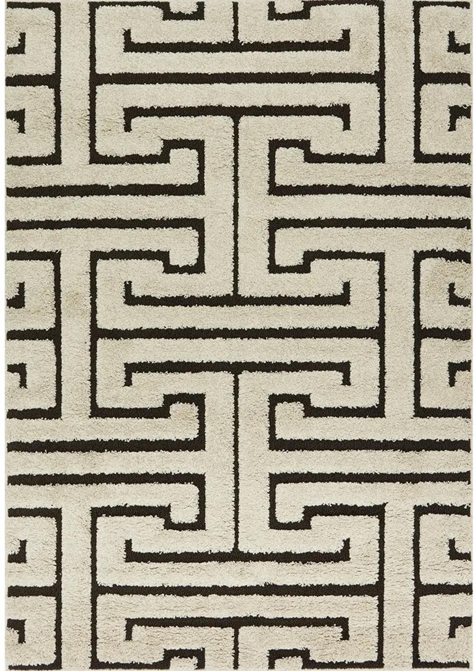 Enchant EN28 Ivory/Dark Brown 5'3" x 7'7" Rug