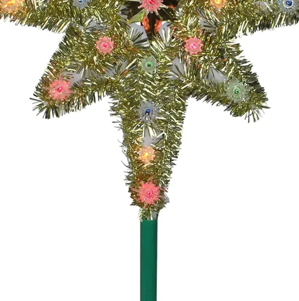 21" Lighted Gold Star of Bethlehem Christmas Tree Topper - Multicolor Lights