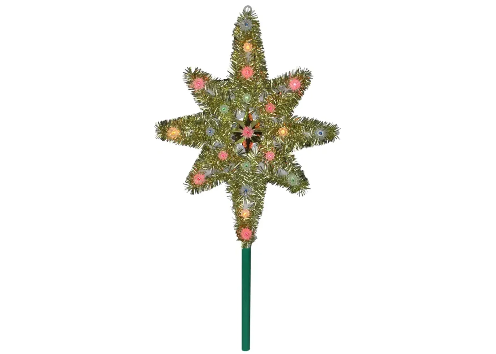 21" Lighted Gold Star of Bethlehem Christmas Tree Topper - Multicolor Lights