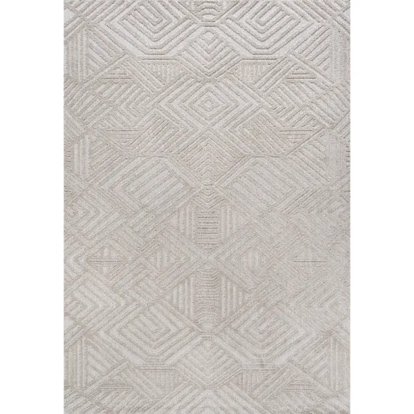 Jordan High-Low Pile Art Deco Geometric Indoor/Outdoor Area Rug