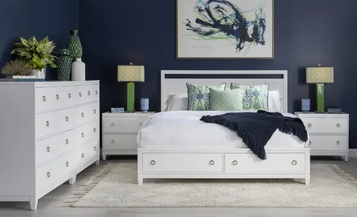 Summerland Cal King Panel Bed w/ Storage