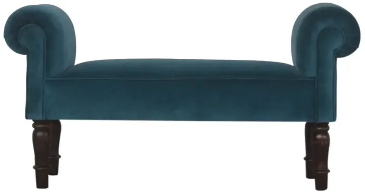 Artisan Furniture Teal Velvet Bench