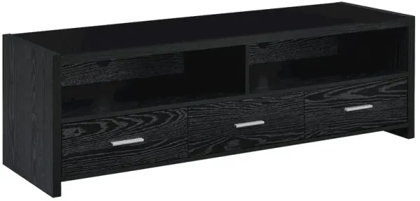 Alton 3-drawer Engineered Wood 62" TV Stand Black Oak
