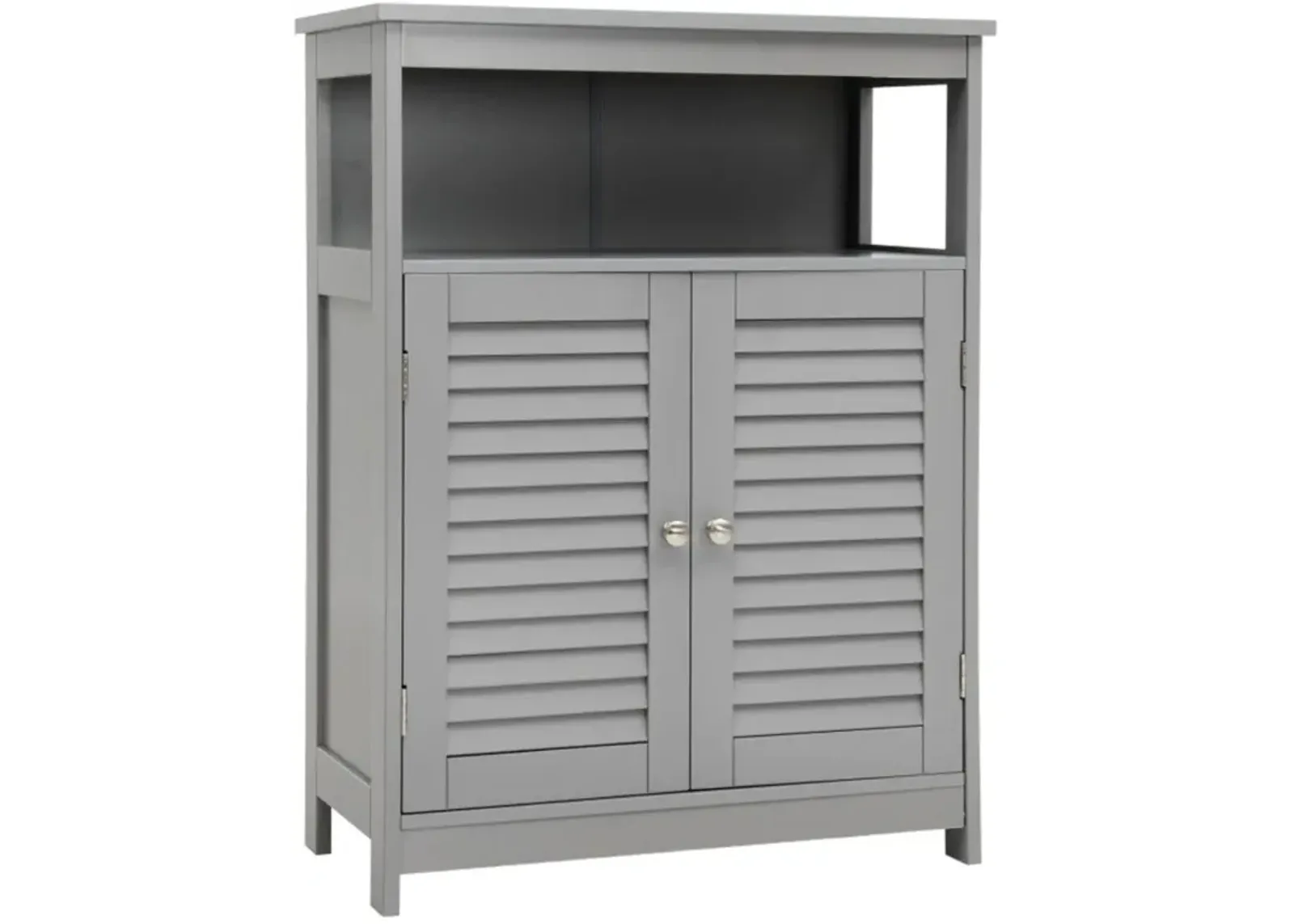 Hivvago Wood Freestanding Bathroom Storage Cabinet with Double Shutter Door