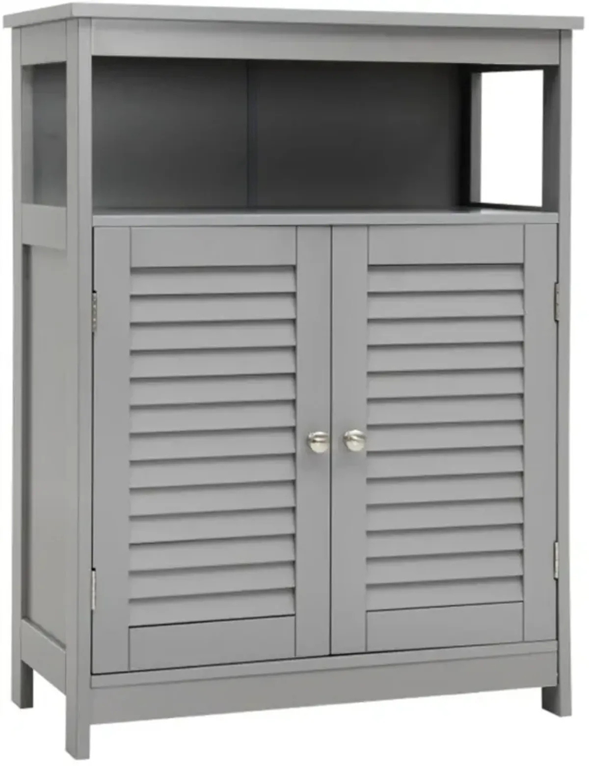 Hivvago Wood Freestanding Bathroom Storage Cabinet with Double Shutter Door