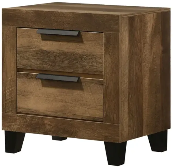ACME Morales Nightstand, Rustic Oak Finish