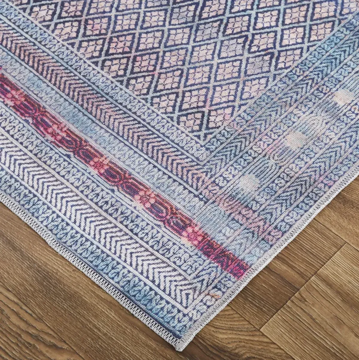 Voss 39H7F Tan/Blue/Pink 10'6" x 14' Rug