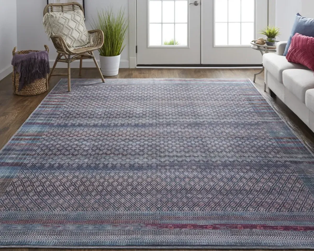 Voss 39H7F Tan/Blue/Pink 10'6" x 14' Rug