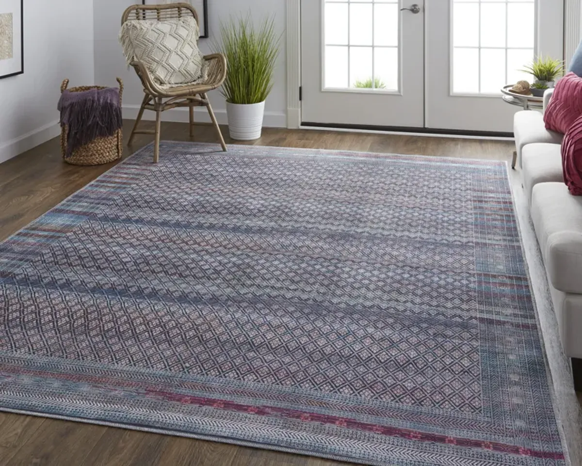 Voss 39H7F Tan/Blue/Pink 10'6" x 14' Rug