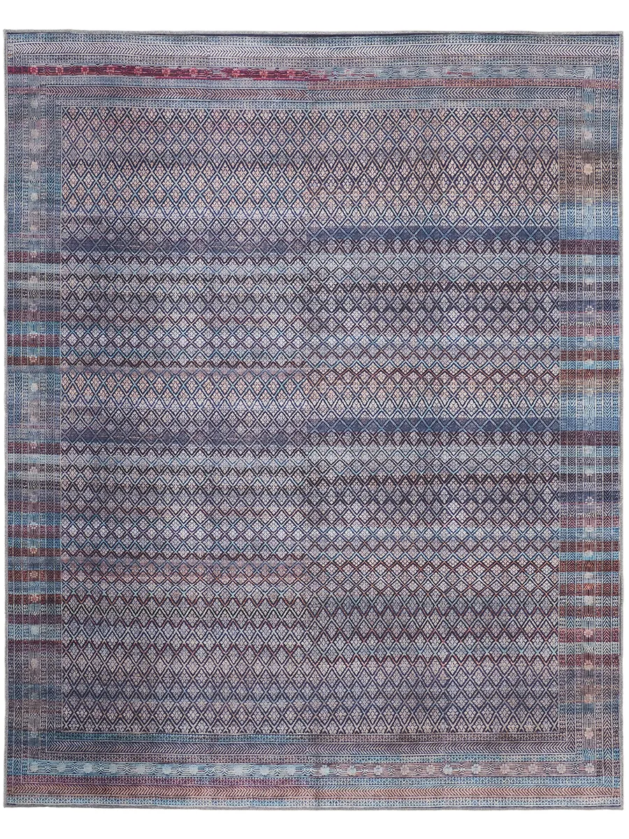 Voss 39H7F Tan/Blue/Pink 10'6" x 14' Rug