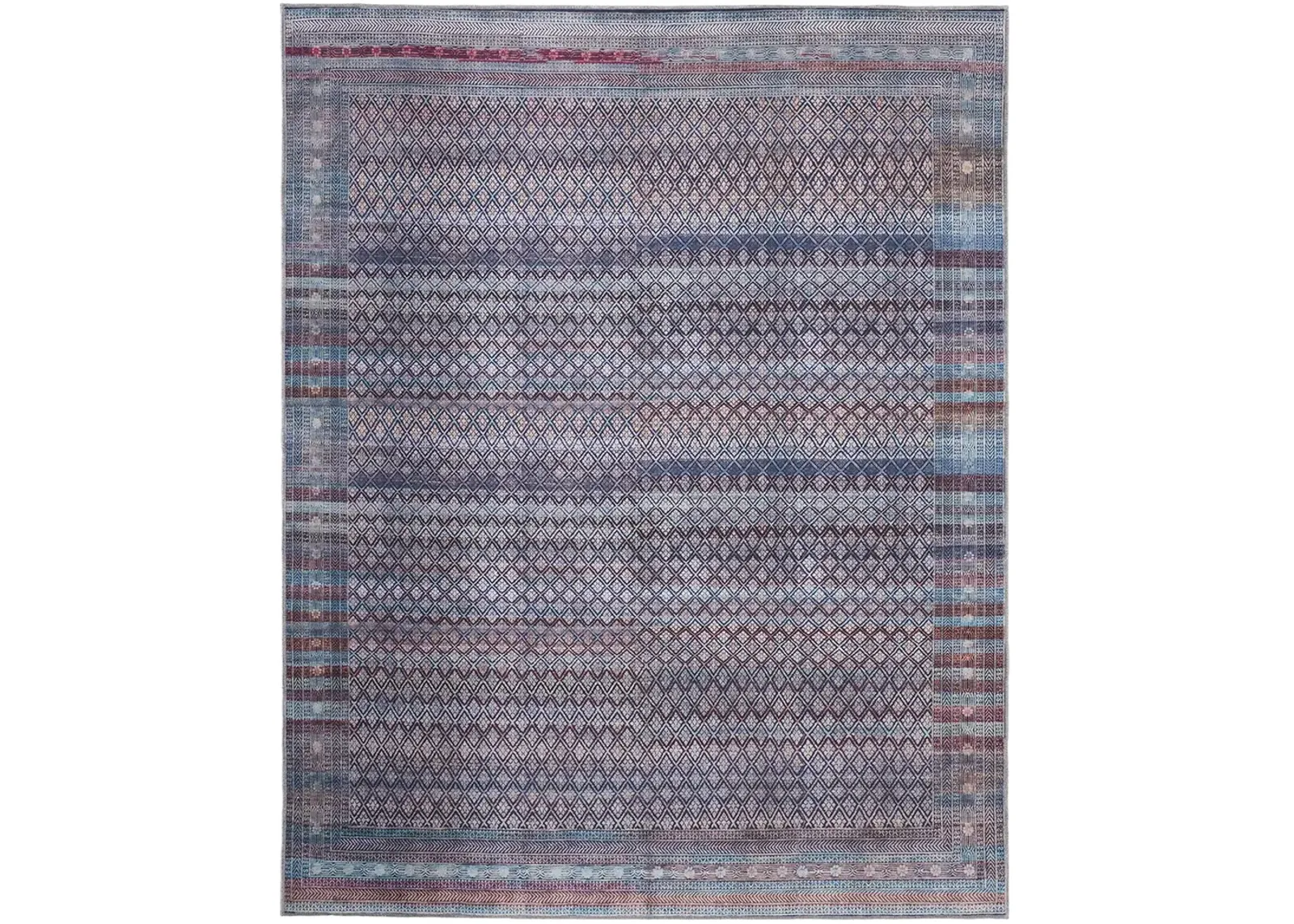 Voss 39H7F Tan/Blue/Pink 10'6" x 14' Rug