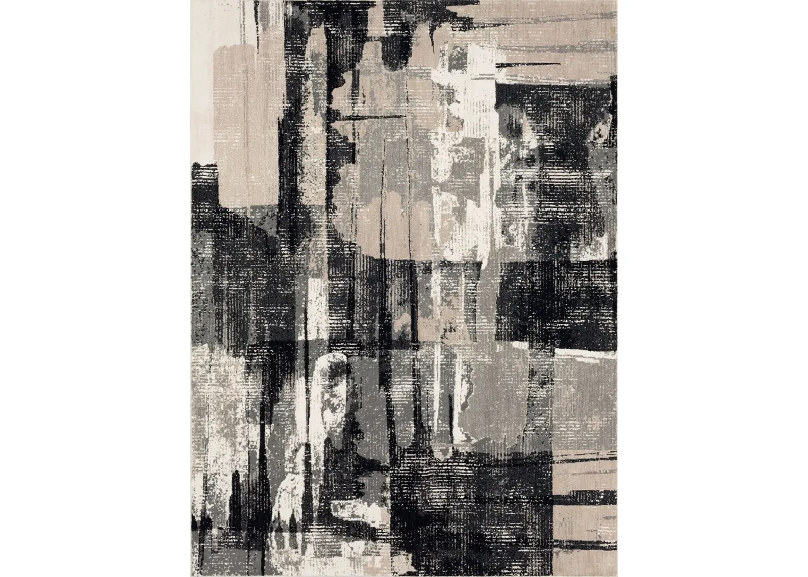 Epiphany Brush Strokes Soot 2' 4" X 7' 10" Rug