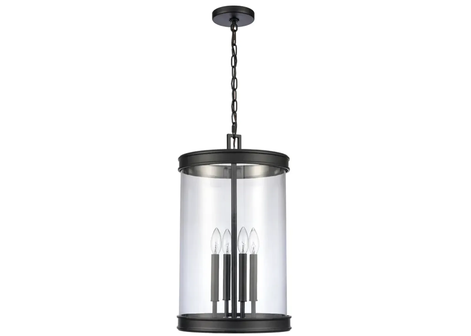 Mendoza 12.75'' Black Wide 4-Light Pendant