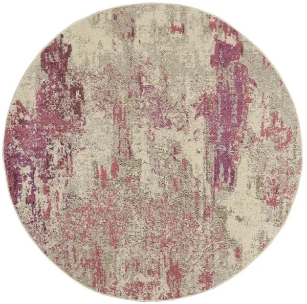 Celestial CES02 Ivory/Pink 7'10" x 10'6" Rug