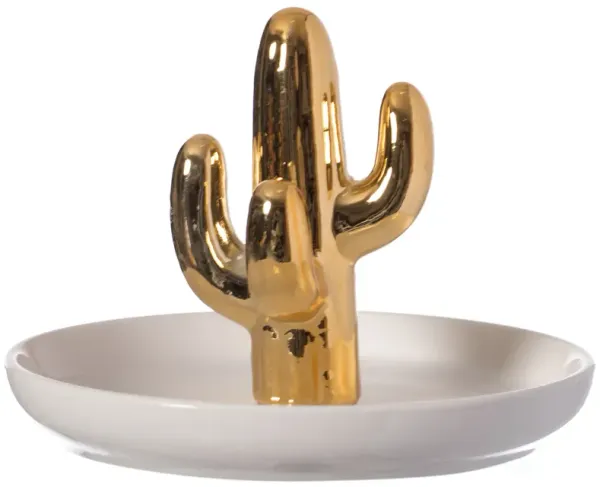 Uniquewise Cactus Tree Jewelry Holder with Decorative Trinket Dish Organizer