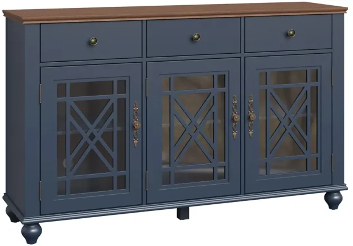 FESTIVO 55" Vintage Style Kitchen Buffet Sideboard Cabinet w/ Drawers