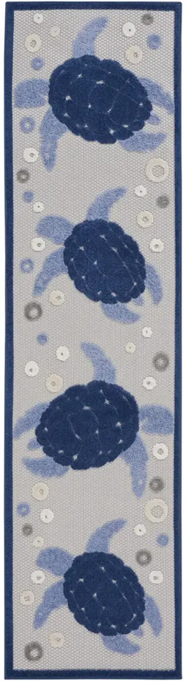 Aloha ALH27 Navy/Blue 2'3" x 8' Rug