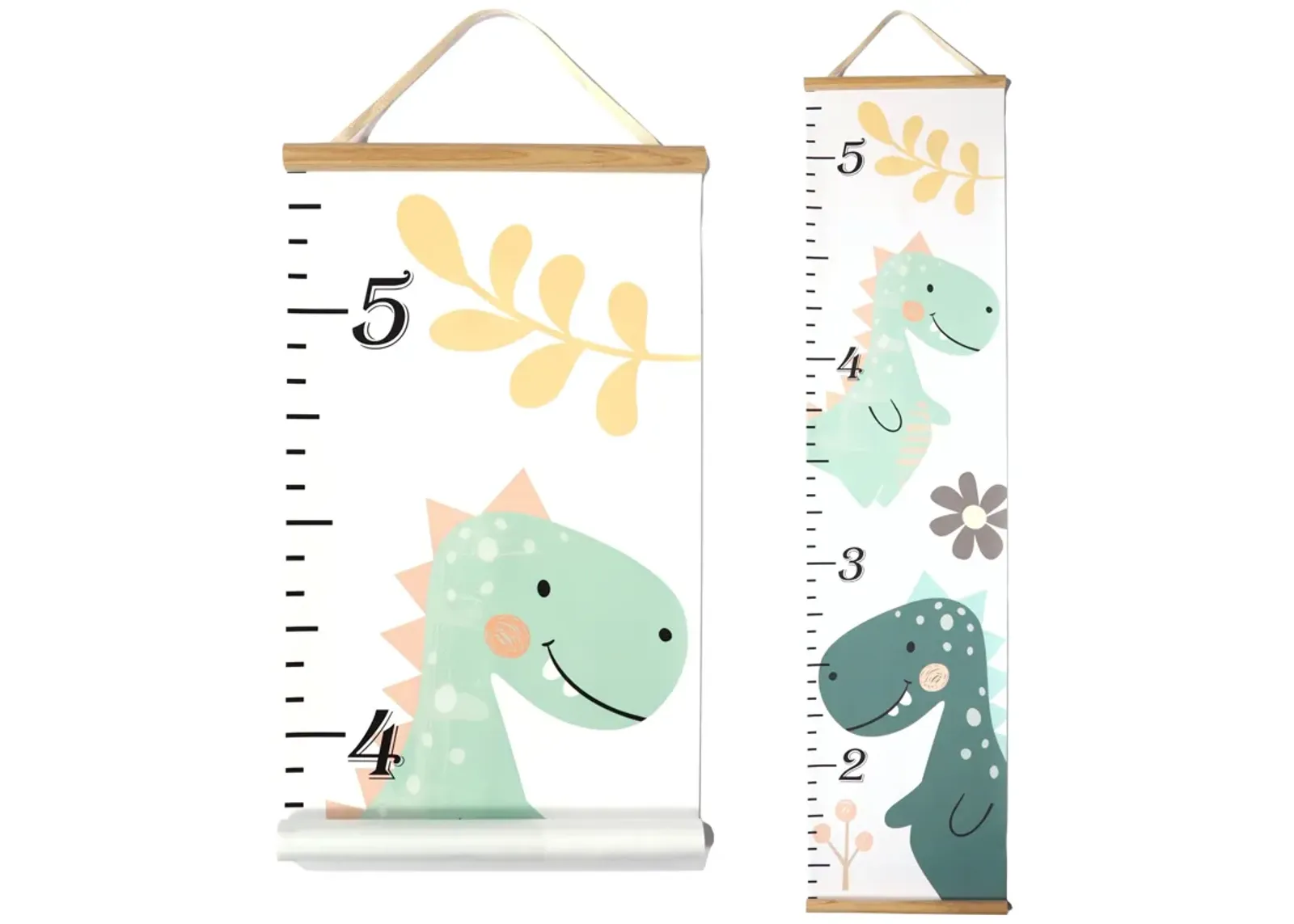 Honey Lemonade - Kids Canvas Growth Chart (Dino)