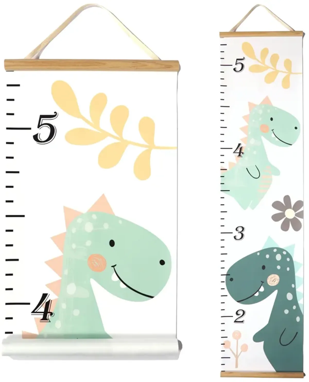 Honey Lemonade - Kids Canvas Growth Chart (Dino)