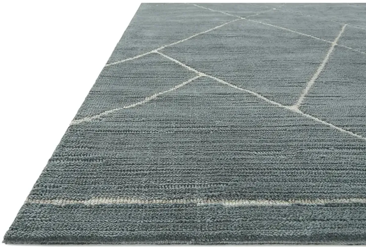 Logan LOG01 Slate/White 3'6" x 5'6" Rug