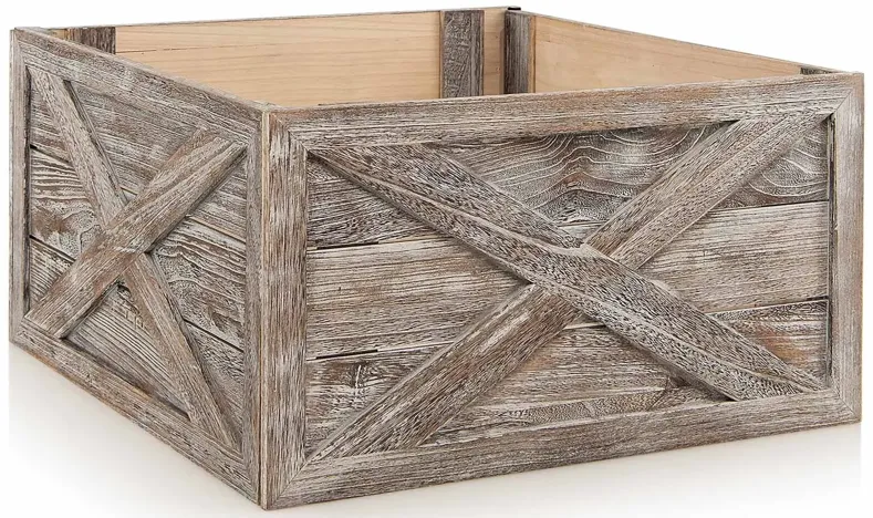 Wooden Tree Collar Box for Indoor/Outdoor Use