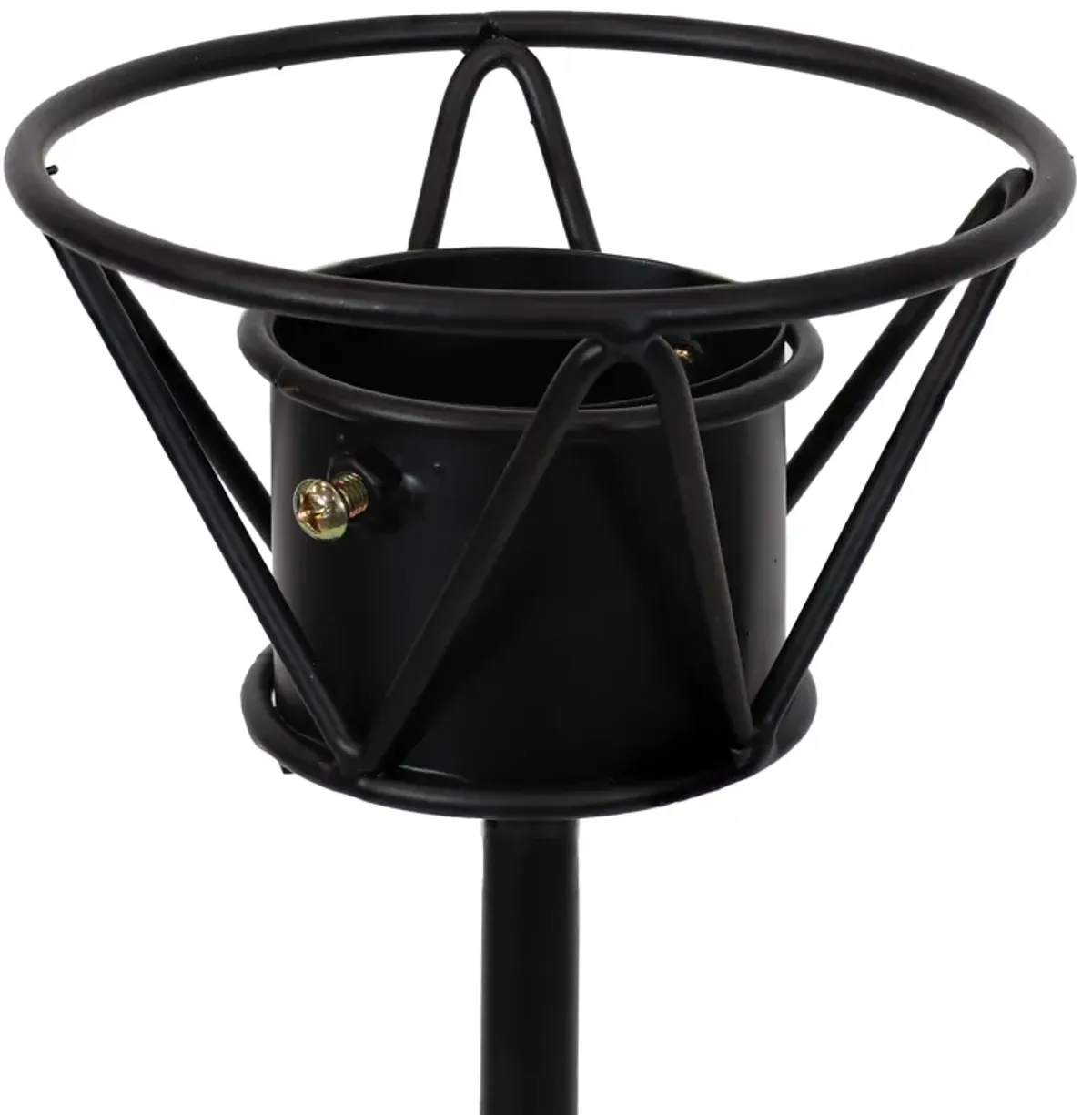 Sunnydaze Simple 3-Prong Steel Gazing Globe - 24 in - Black