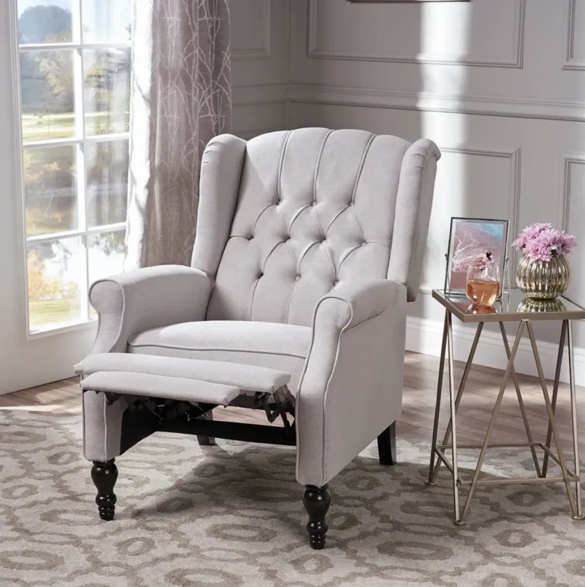 Merax Tufted Fabric Arm Chair Recliner